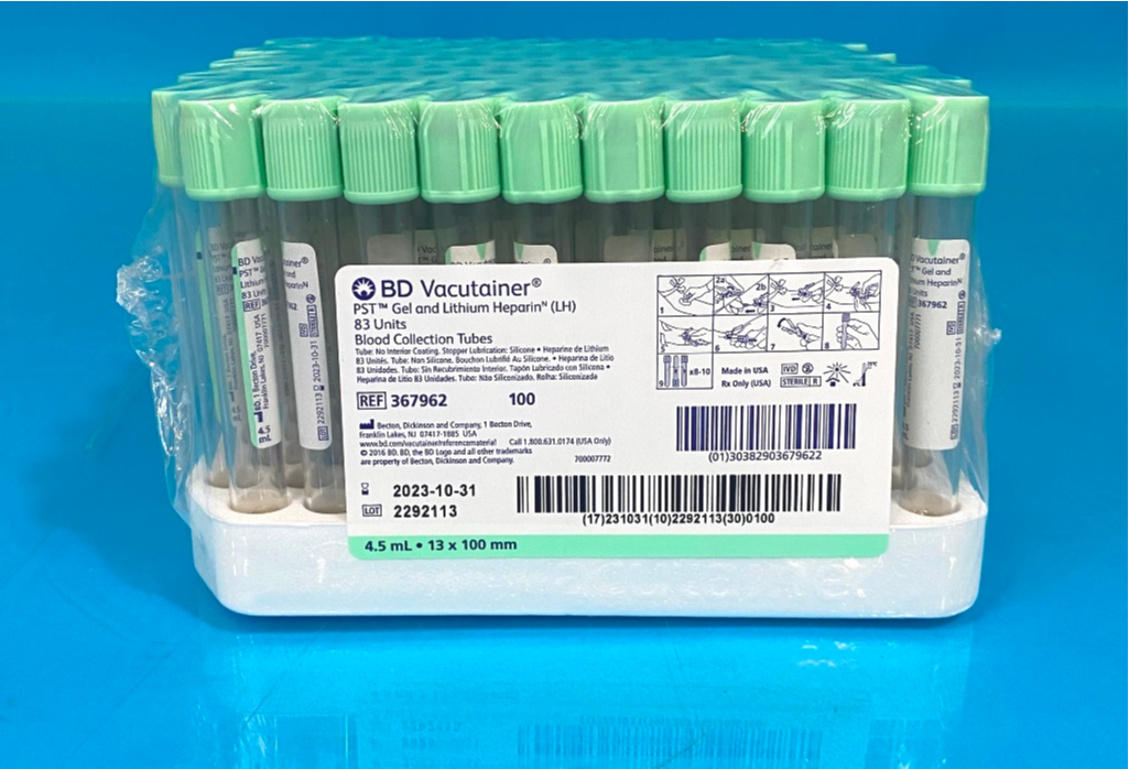 BD (Becton Dickinson) Venous Blood Collection Plasma Tube Vacutainer